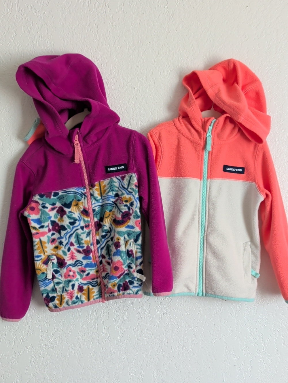 Fleece Zip Front Hoodie Jackets Lands End 4t Lot